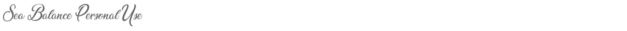 Sample characters Sea Balance Font